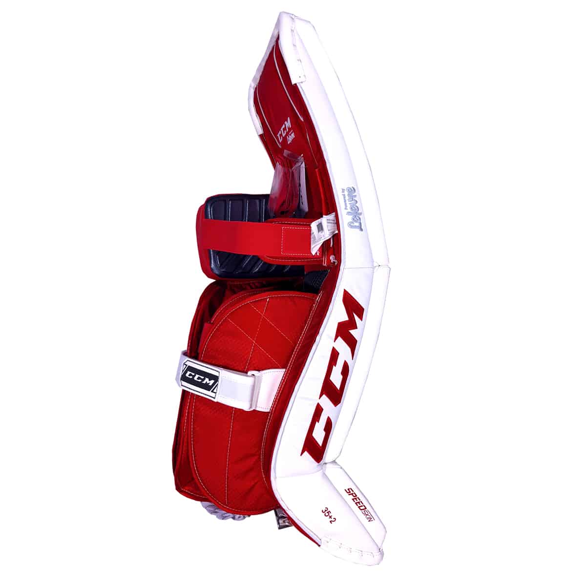 TronX MT2 Senior Hockey Goalie Leg Pads (White/Red) 
